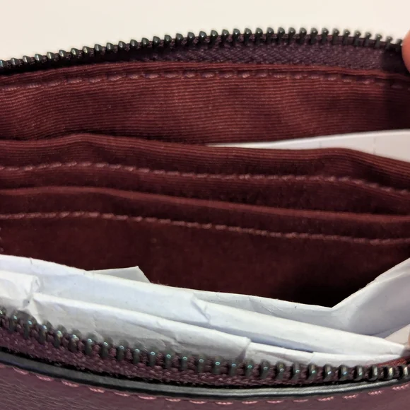 NWT Coach Maleficent Burgundy Leather Wristlet Wallet - Picture 5 of 10
